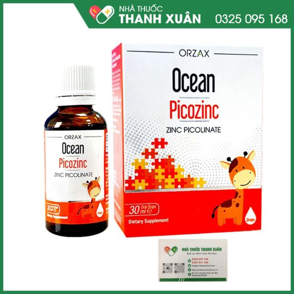 Ocean Picozinc giúp bổ sung Kẽm, hỗ trợ tăng sức đề kháng